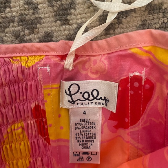 Lilly Pulitzer VTG Strapless Marzipan Sundress Sz4 - Picture 5 of 6